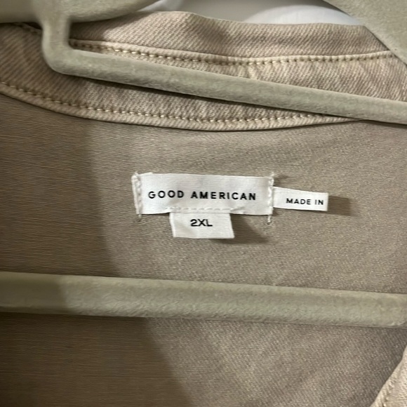 Good American Khaki Denim Mini Dress NWT (XXL) - Picture 2 of 7